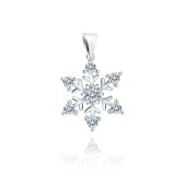 Pandantiv argint fulg de nea cu pietre DiAmanti Z1788CR_W-DIA